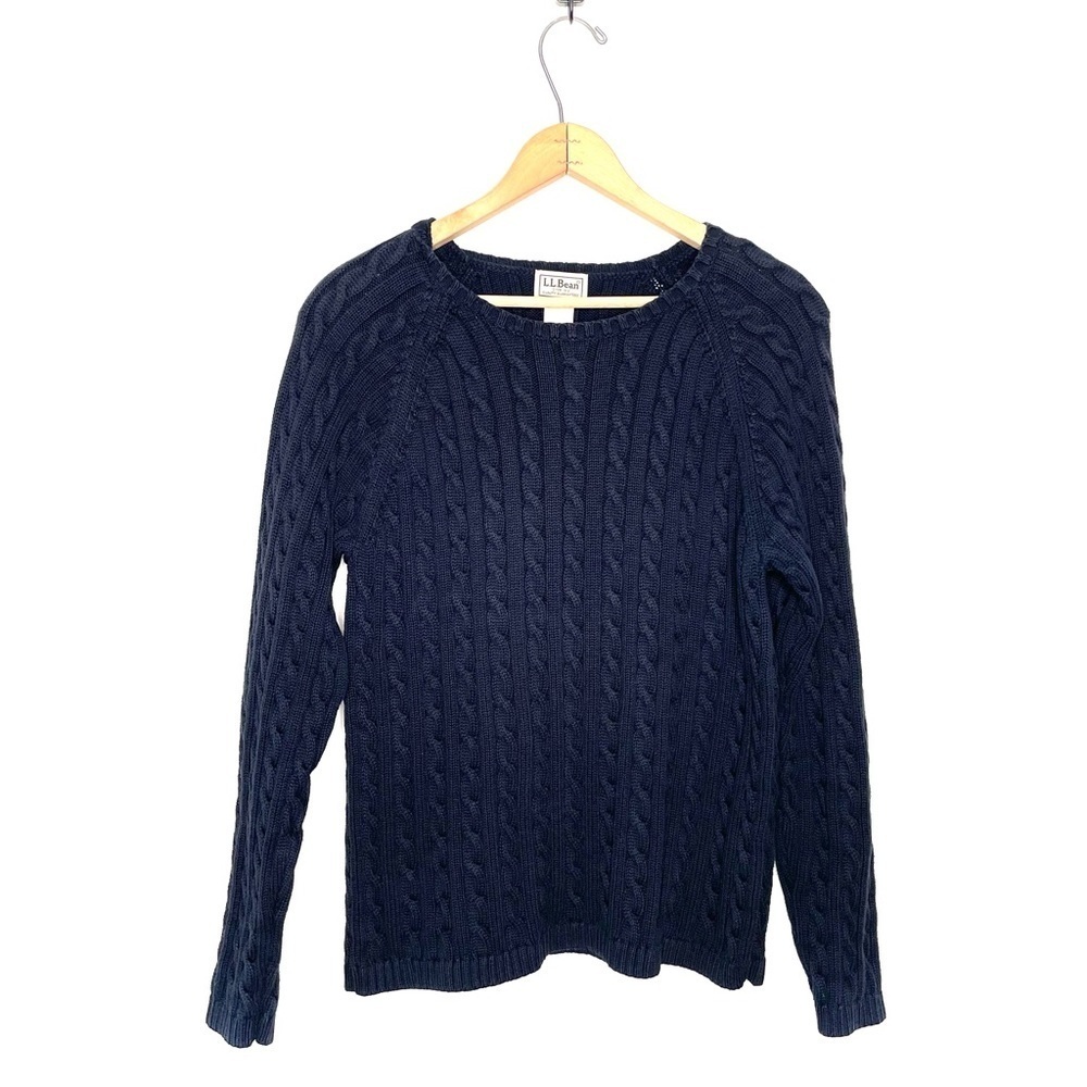 L.L. Bean | Navy Blue Cable Knit Sweater